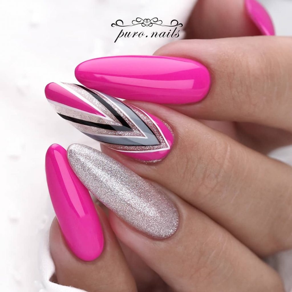 Nail Art by Robin Moses: Easy Neon Pink Summer Nails Up and perfect for  this summer heat! Have fun painting!