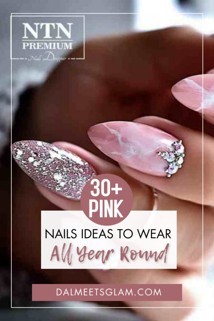 30+ Pink Nail Ideas To Wear All Year Round