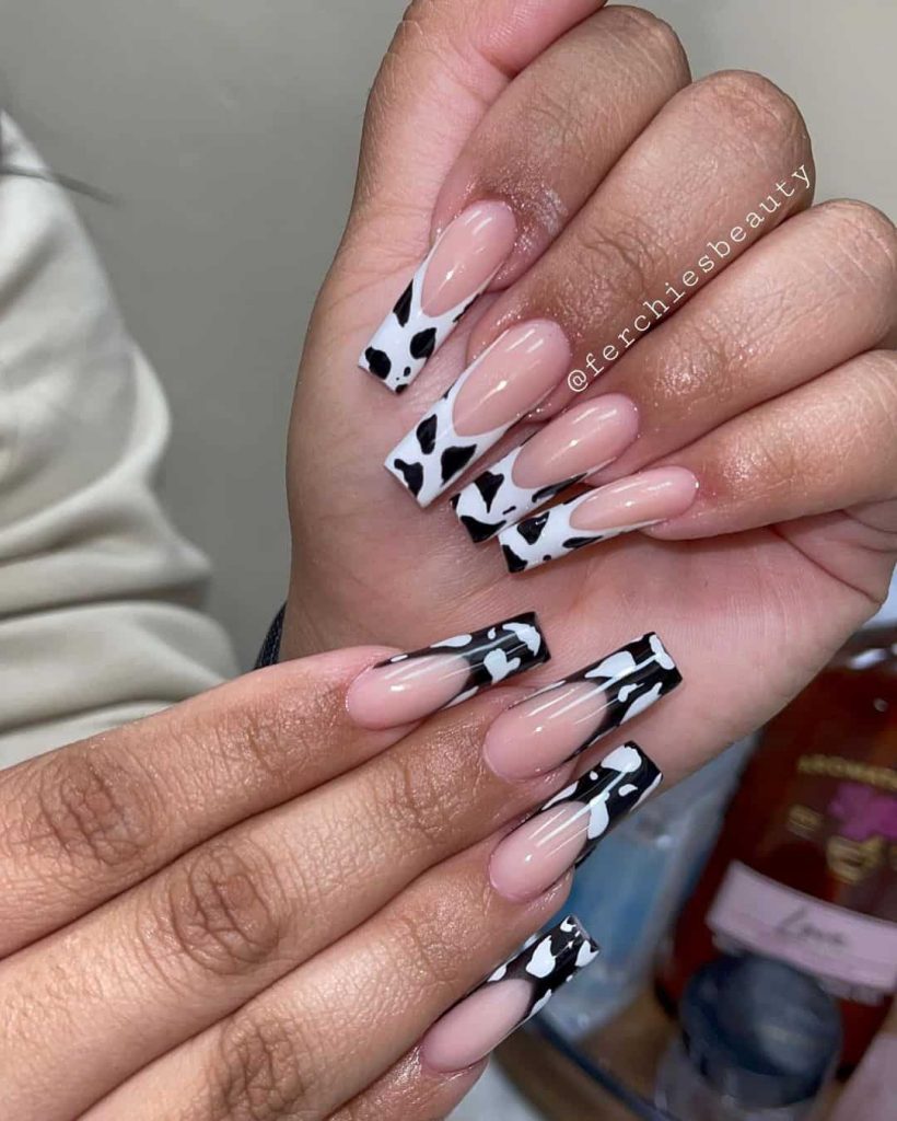 Cow Print Nails That Add A Playful Aura To Your Nails