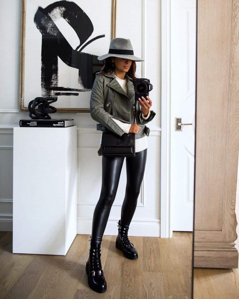 Flattering Ideas For Women's Outfits With Leather Pants
