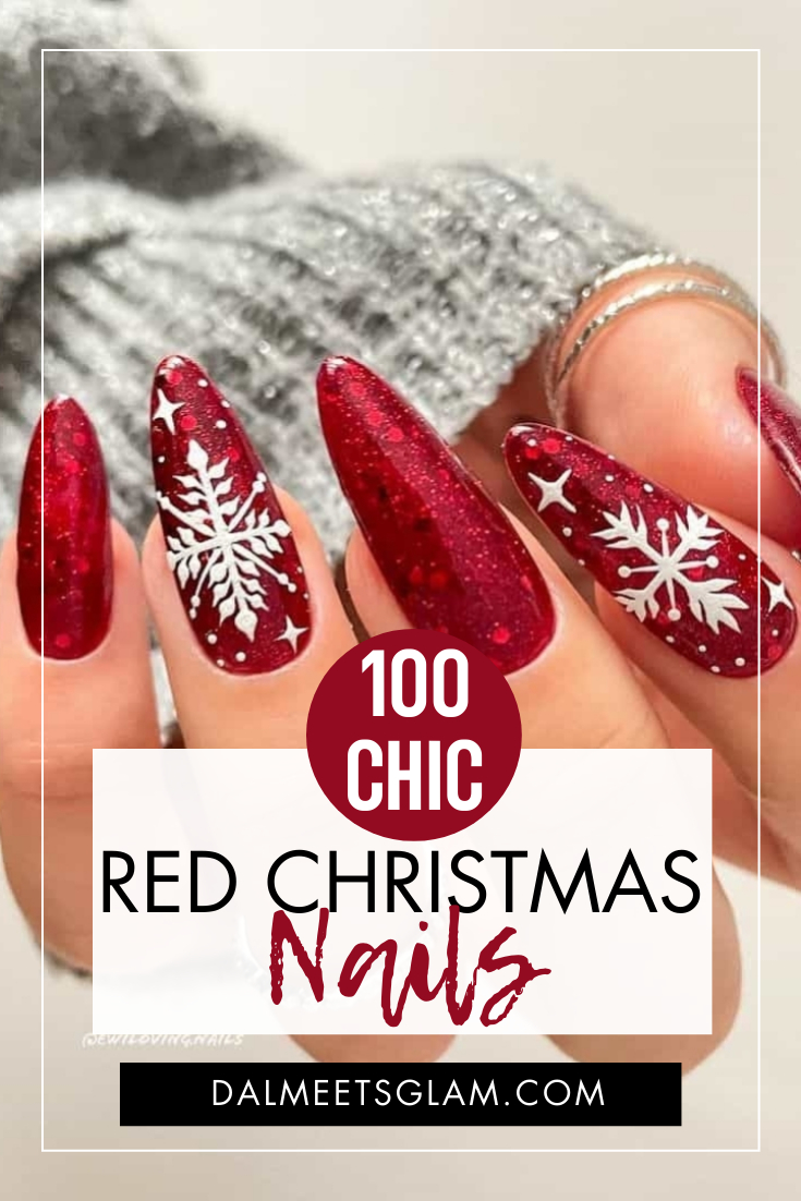 100 Red Christmas Nails To Make Your Nails Merry
