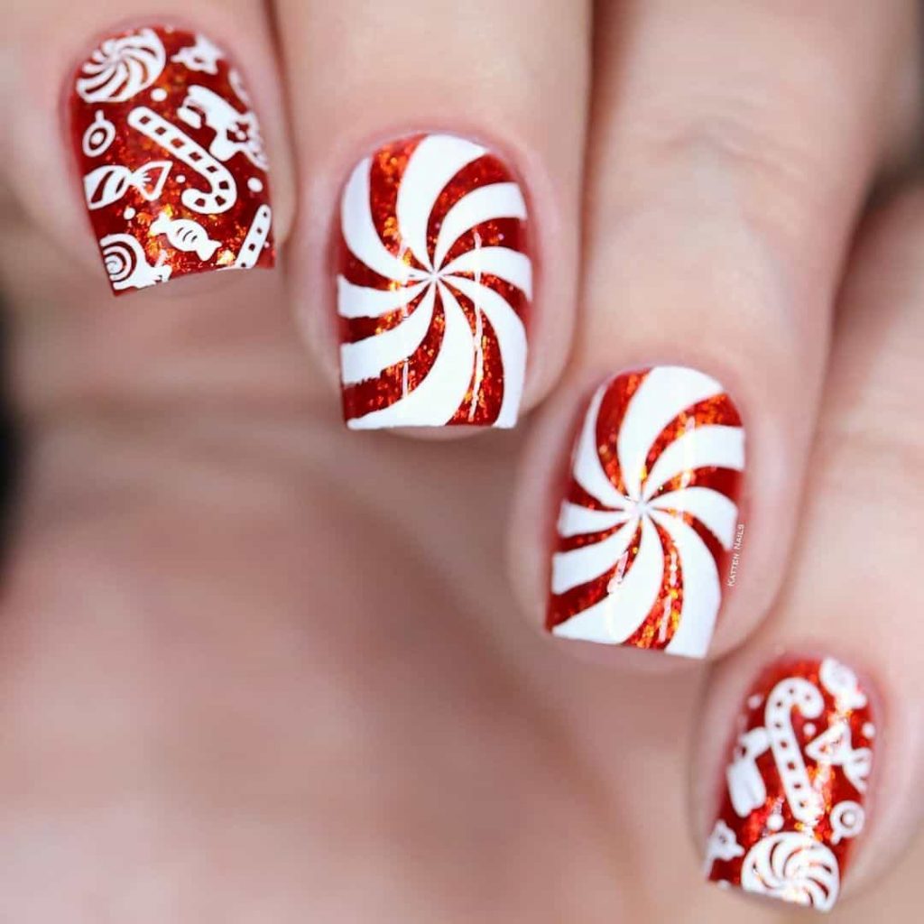 90 Red Christmas Nails To Make Your Nails Merry