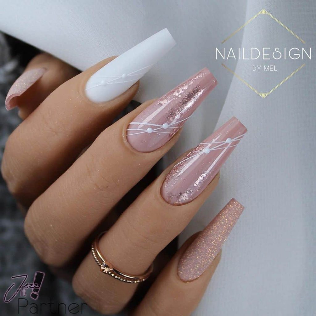 43 Beautiful Nail Art Designs for Coffin Nails  StayGlam
