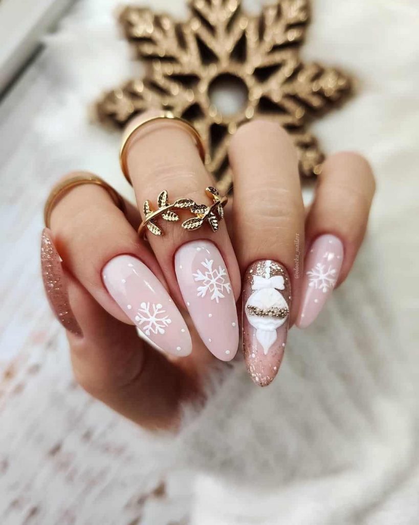 Beautiful Pink Christmas Nails For A Chic Statement