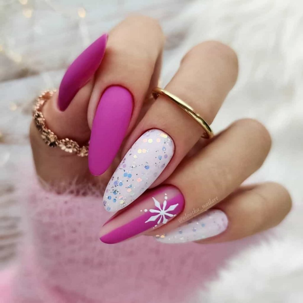 Beautiful Pink Christmas Nails For A Chic Statement