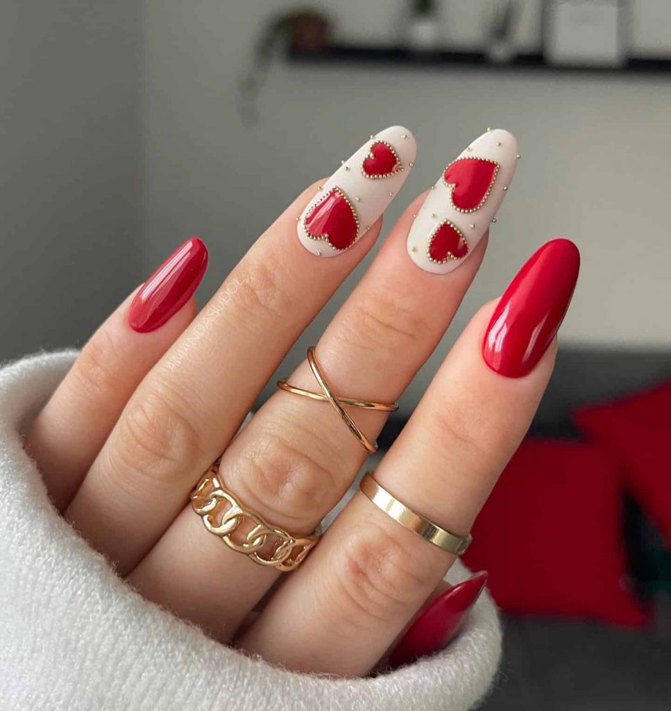 51 Red Valentine's Day Nails To Glam Up For Your Date