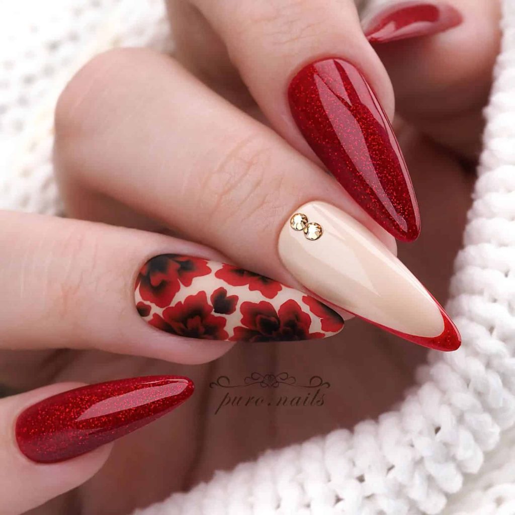 51 Red Valentine's Day Nails To Glam Up For Your Date