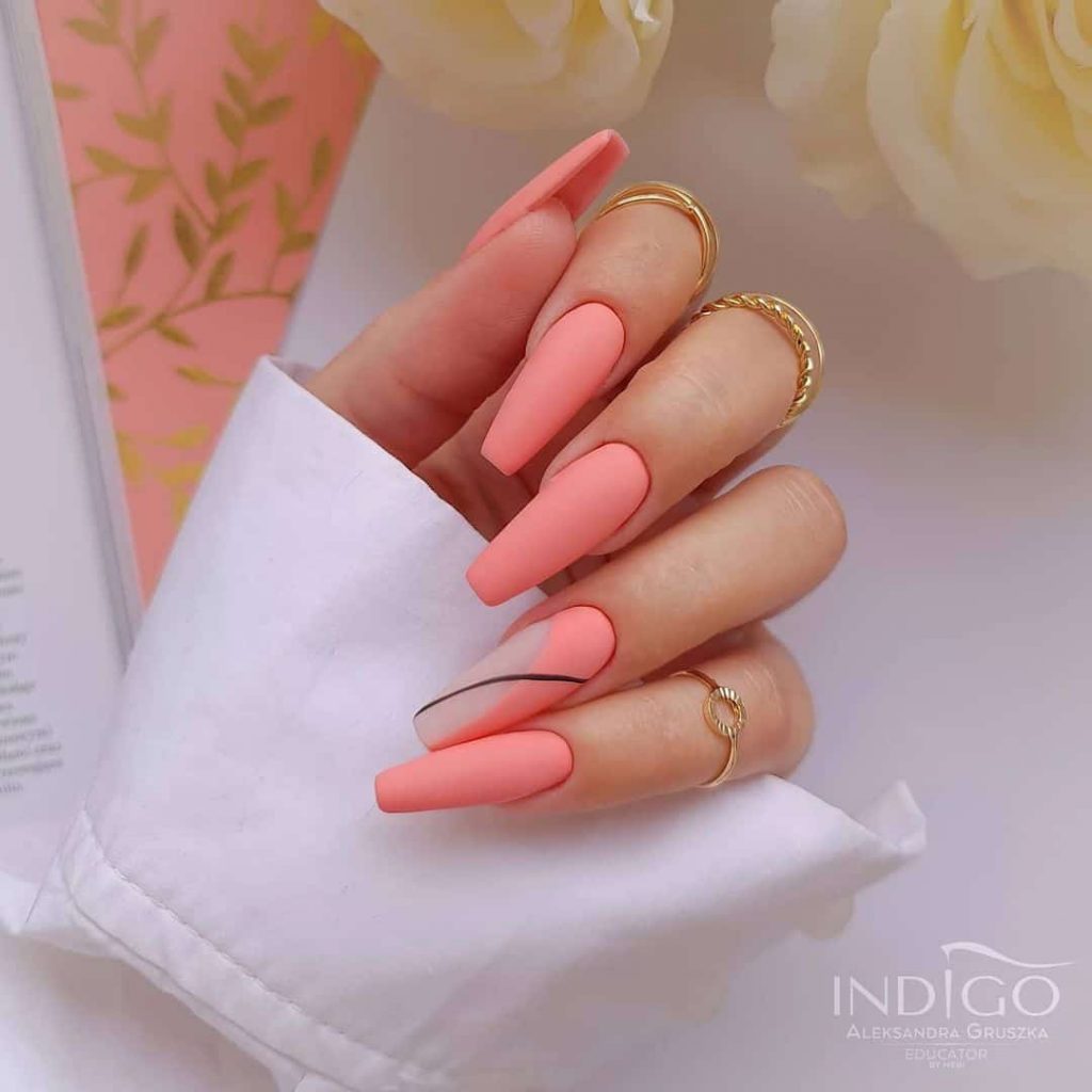 45 Cheerful Peach And Coral Nails To Brighten Your Spring And Summer Mani